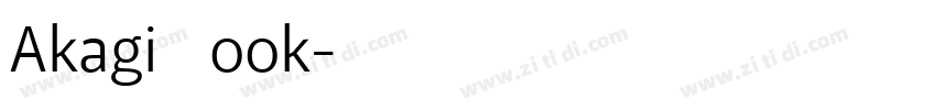 Akagi Book字体转换